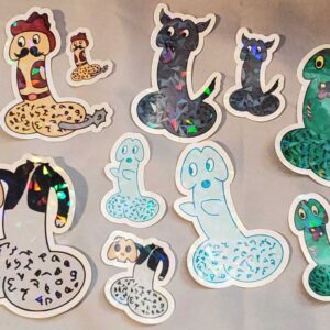 Set of 10 Peen character stickers 2-4 inch