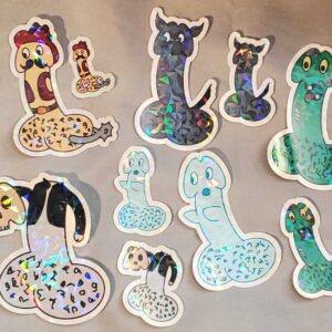 Set of 10 Peen character stickers 2-4 inch
