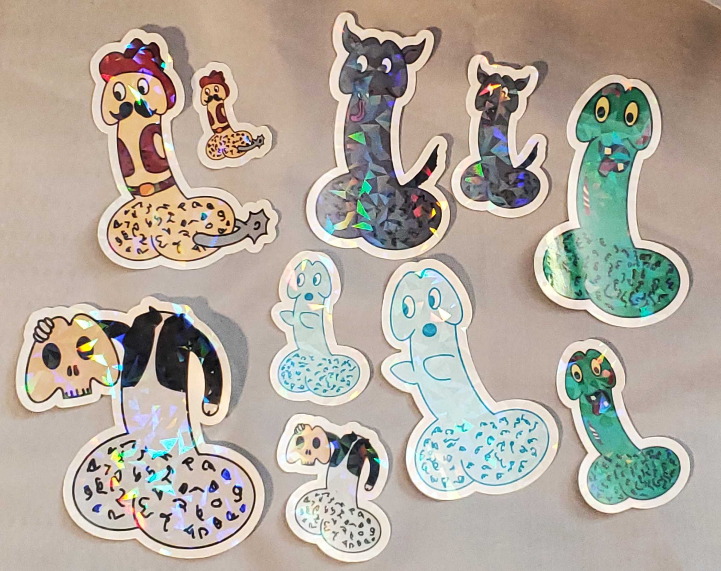 Set of 10 Peen character stickers 2-4 inch - Image 2